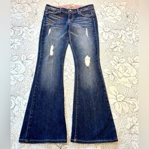 PAIGE Premium Denim Bell Canyon Distressed Flare Jeans - Women’s Size 28